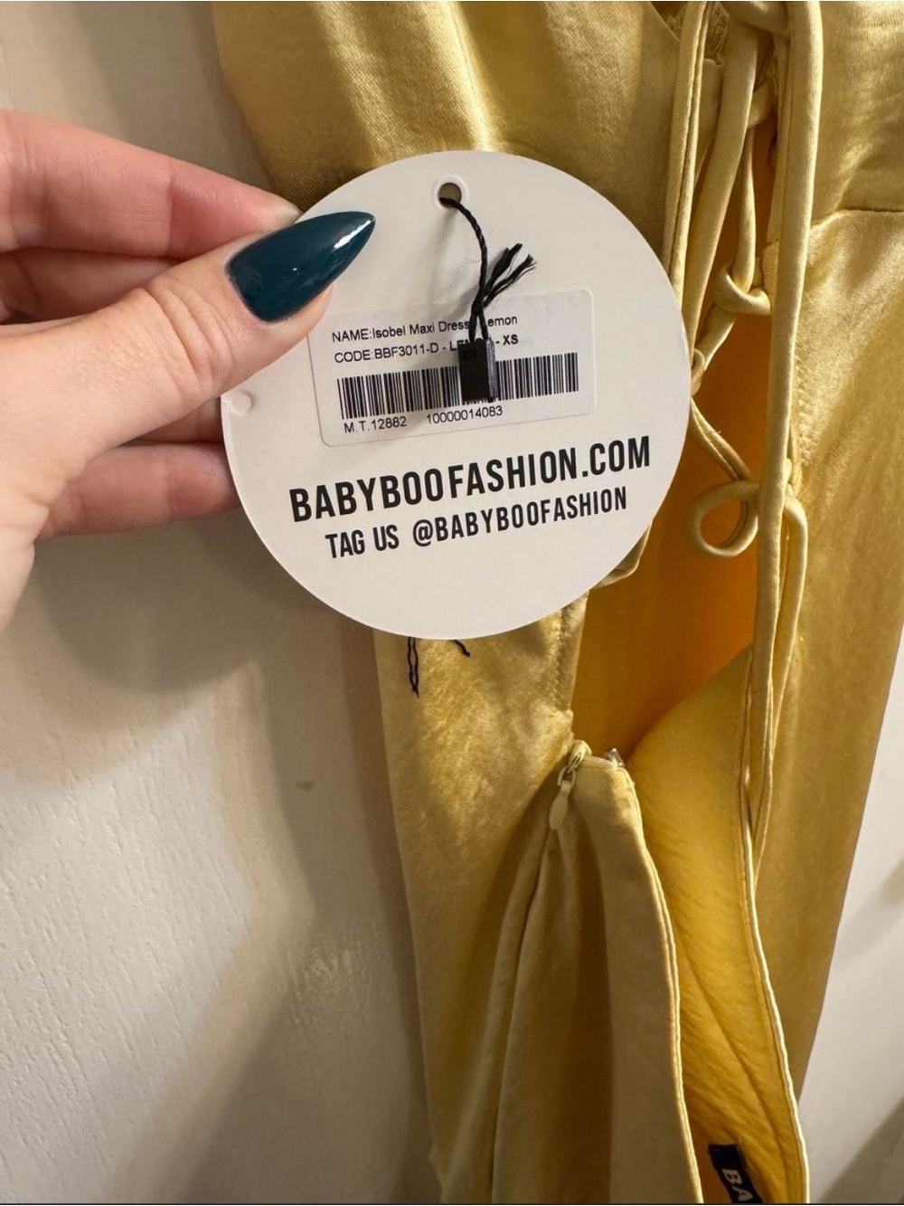 Babyboo Isobel Maxi Dress- Lemon Size XS - Picture 4 of 9